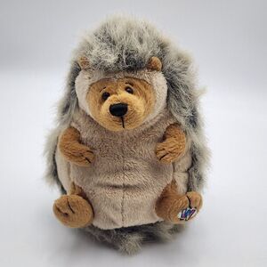 Ganz Webkinz Hedgehog‎ Plush Brown Stuffed Animal Toy 7" HM130 No Code